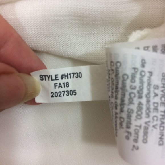 J. Crew Womens Knit Top Long Sleeve Popover White Soft Satin Ivory Hem Blouse XS - Picture 8 of 8